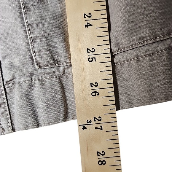 J Crew 100% Cotton Utility Cargo Jacket Tan color Pockets Size Large - Picture 5 of 8